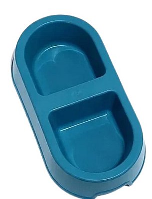 Comedouro Duplo - Azul