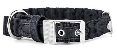 Coleira MyFamily Milano em Nylon Italiano - Preto