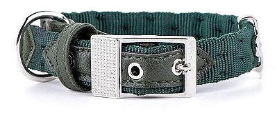 Coleira MyFamily Milano em Nylon Italiano - Verde