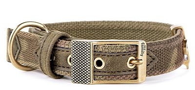 Coleira MyFamily West Point - camuflado verde (27-31 cm)