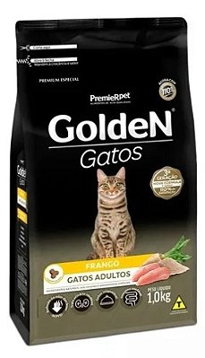 Ração Golden Gatos Adultos Frango - 10Kg