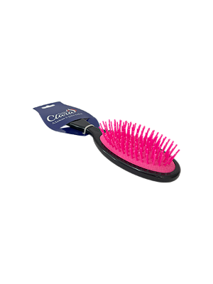 Escova oval duo color Santa Clara pink e preto
