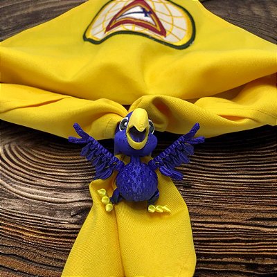 - Arganel Prendedor Lenço Arara Articulada