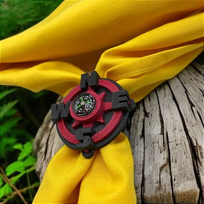 Arganel Prendedor Lenço Bússola 3D