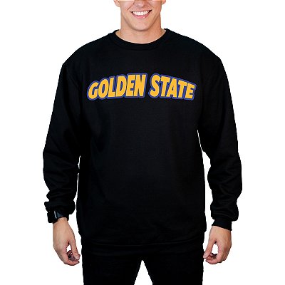Moletom Basquete Golden State Malha Nobre Jrkt Sports Flanelado Gola Careca