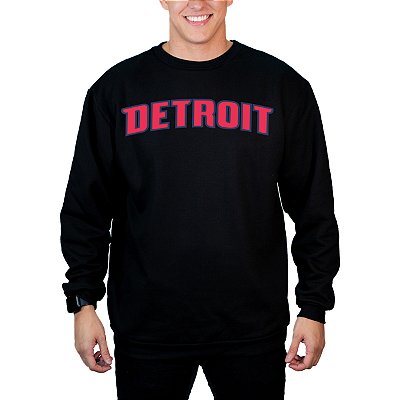 Moletom Basquete Detroit Malha Nobre Jrkt Sports Flanelado Gola Careca