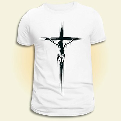 Camiseta Católica Infantil Jesus Crucificado