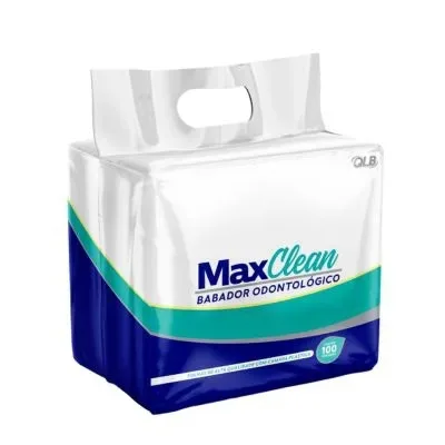 Babador Descartável Branco com 100 unidades - Max Clean