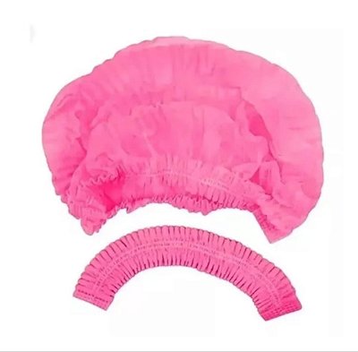 Touca Descartável Rosa c/100 Unidades