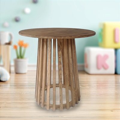 MESA CONE RÚSTICA  RIPADA DECORAÇÃO DESMONTÁVEL 60 CM