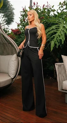 Conjunto Blusa E Calça Vivo Black-
