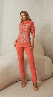 Conjunto Moletinho Capuz Orange