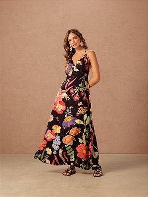 VESTIDO LONGO INSTINTO FLORAL