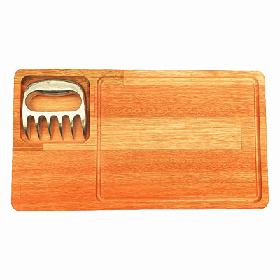 Kit Churrasco Personalizado – Tábua de Eucalipto e Garra de Alumínio