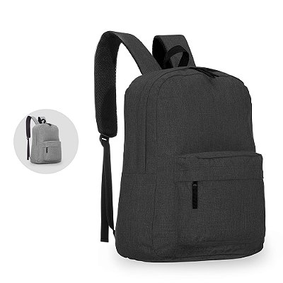 Mochila Personalizada em Poliéster | Bolso Frontal com Zíper