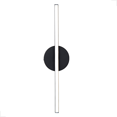 Arandela Luminária De Parede Perfil Led Linear Direta 10w Branco Neutro Preto