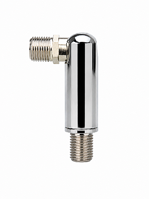 Conector Articulado de Aço M10 Cromado com Articulação de 90° e Giro 360° para Luminárias, Pendentes, Lustres e Spots
