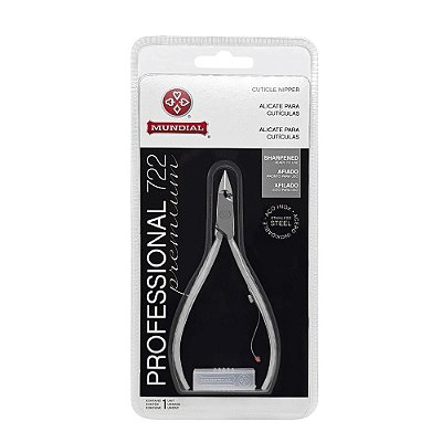 Alicate de Cutículas Mundial 722 Professional Premium Inox