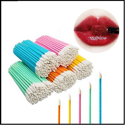 Pacote com 50 Unidades Bastao Labial Lip Gloss Descartável