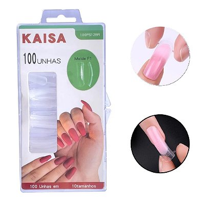 Caixa 100 Molde F1 Unha Reutilizável Dual Form Polygel Acrigel