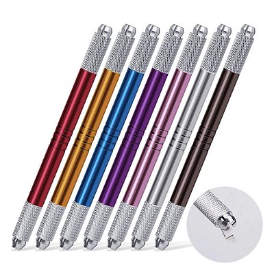 Caneta Tebori Cristal 2 Pontas Micropigmentação Sobrancelhas