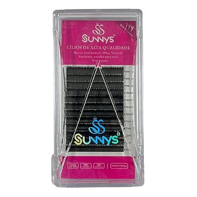 Cílios Fio a Fio Sunnys Flowering 0,07L - Mix Ponta Tripla de 8 a 12mm
