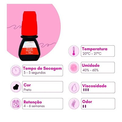 Cola Elite HS-10 Premium 5ml para Extensão de Cílios Lash