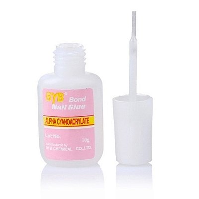 Cola com Pincel BYB 10g para Unhas Postiça Realista Tips