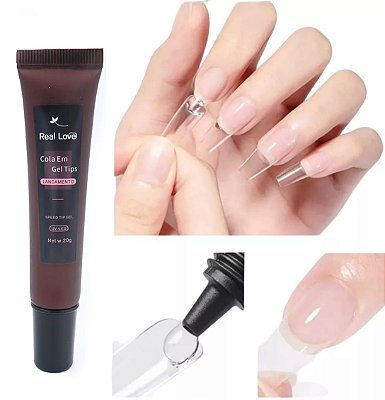Cola Sólida para Unhas Soft Gel Real Love 20g