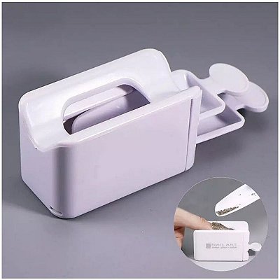 Dispenser Coletor Banho De Glitter Decoração De Unhas Nail