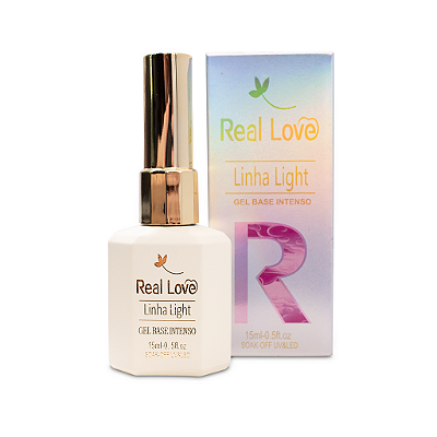 Base em gel Intenso Real Love 15ml  para Unhas Blidadas Linha Light