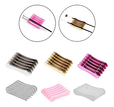 Porta Pincel Grade Para Unhas E Maquiagem Suporte De Pinceis Esmalte em gel