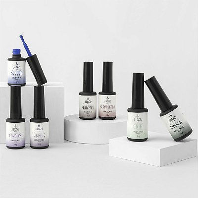 Kit 7 Esmaltes em gel HQZ Nails - Coleção Intensa