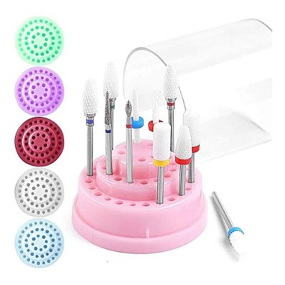 Suporte Expositor Mini Porta Brocas de Unhas Cerâmica