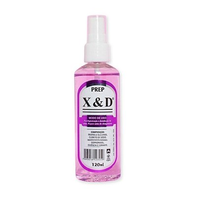 Prep Spray 120ml X&D Bactericida Antisséptico para Unhas