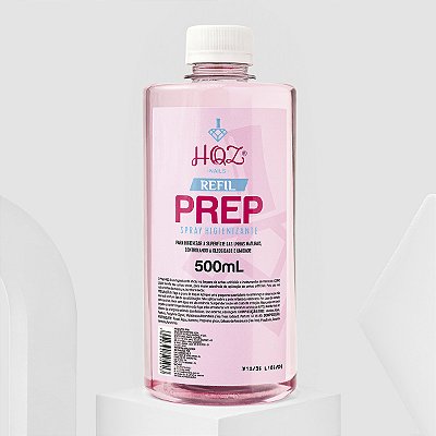 Refil Prep Spray HQZ Nails 500 ml com Extrato de Melaleuca Higienizador Unhas