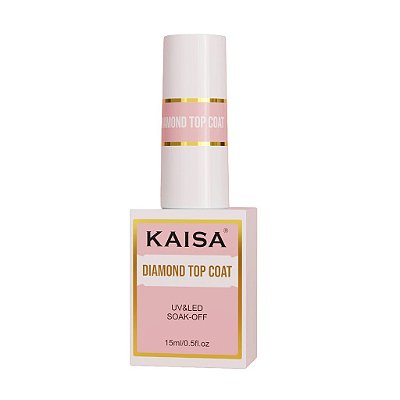 Top Coat Diamond Kaisa 15ml Selante Alto Brilho para Unhas Acrigel