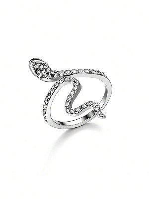 Anel de Falange Cobra para fotos com Strass com glitter Manicures