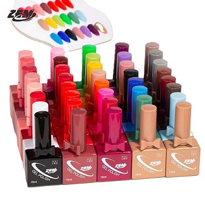 Esmalte em Gel ZEM Lacinho COM ANVISA Led Uv Zem Nail Gel Soak Off Color Coat 15ml Uv/Led Novo