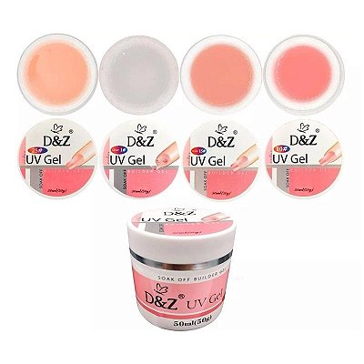 Gel D&Z 15g Led Uv Gel para Unhas DeZ Profissional - Gel Construtor Para Unhas Esmalte em gel