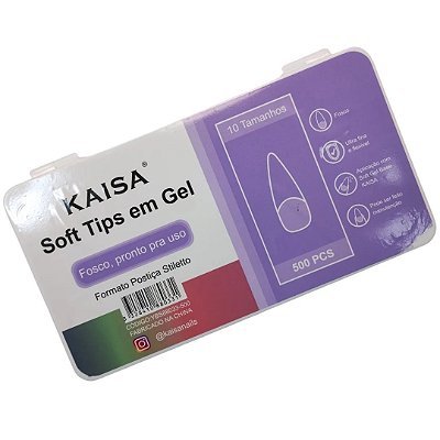 Caixa com 500 Unhas Soft gel Tips com marcação para Nails Profissionais