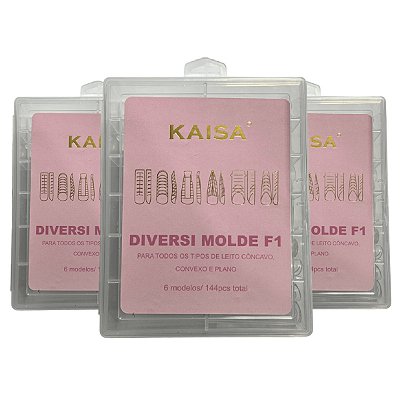 Diversi Molde F1 KAISA 6 Formatos Sortidos Bailarina Stiletto Quadrado Curvo Mandorla e Russo