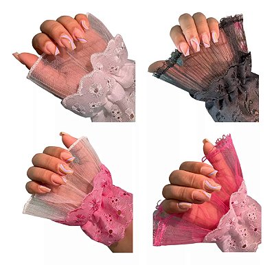 Punho de Manga falsa para Fotos de Unhas Manicure Profissional