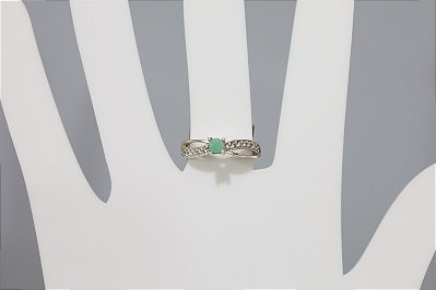 Anel de Esmeralda em prata