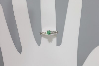 Anel de Esmeralda em prata