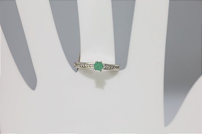 Anel de Esmeralda em prata