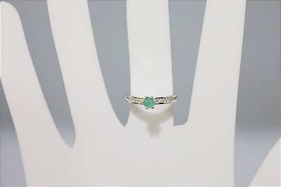 Anel de Esmeralda em prata