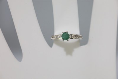 Anel de Esmeralda em prata