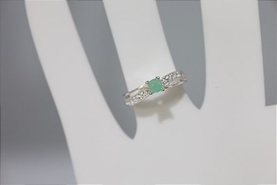 Anel de Esmeralda em prata