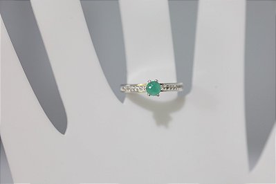 Anel de Esmeralda em prata